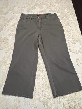 Judy Blue Olive Green Straight Leg Jeans with Leather Patch